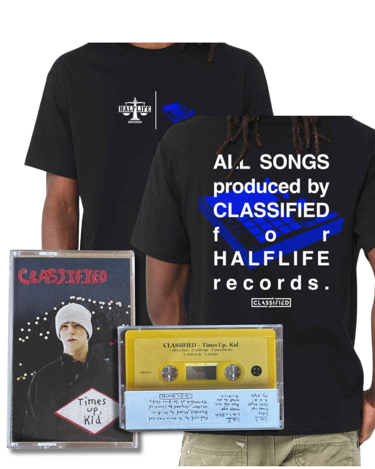 BUNDLE: Time's Up Kid Cassette 30th Anniversary Edition + Produced By Classified Tee