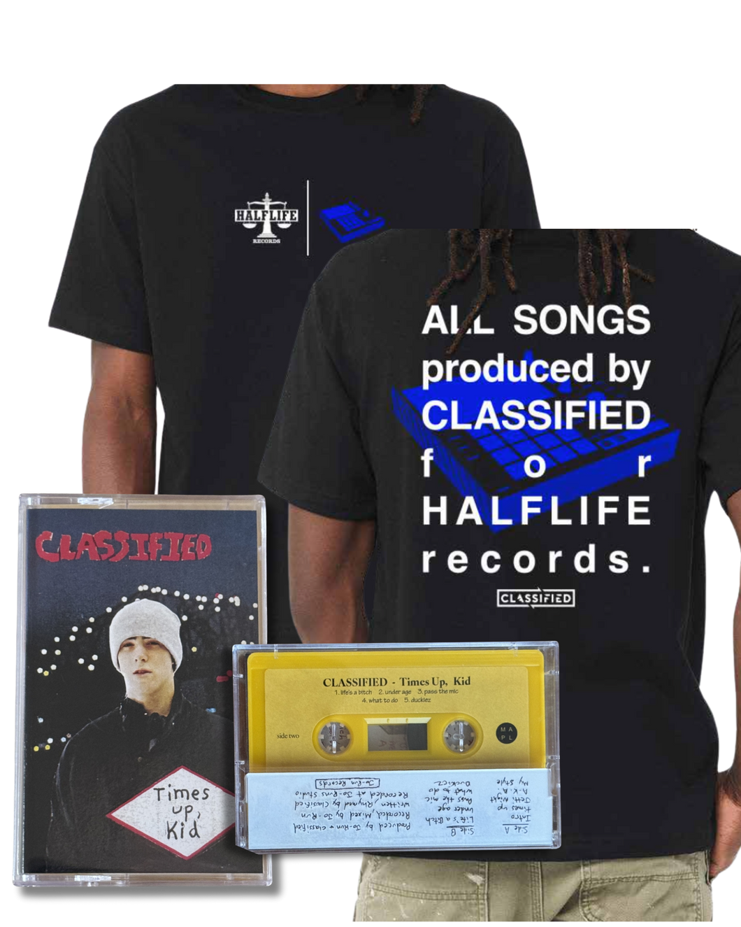 BUNDLE: Time's Up Kid Cassette 30th Anniversary Edition + Produced By Classified Tee